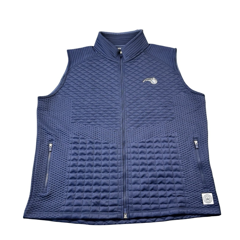 Peter Millar Orlando Magic Mens Quilted Full Zip Golf Vest Blue XL RN100308